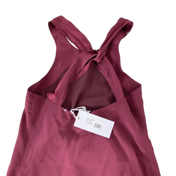 Elizabeth and James Wine Silk Acacia Top - Picture 3 of 7